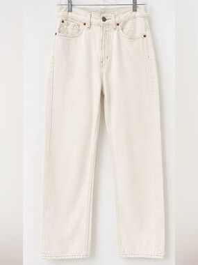 BDG Urban Outfitters Cream Straight Leg Jeans Women Size 27 High Rise